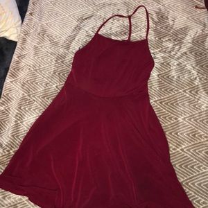 open-back short dress